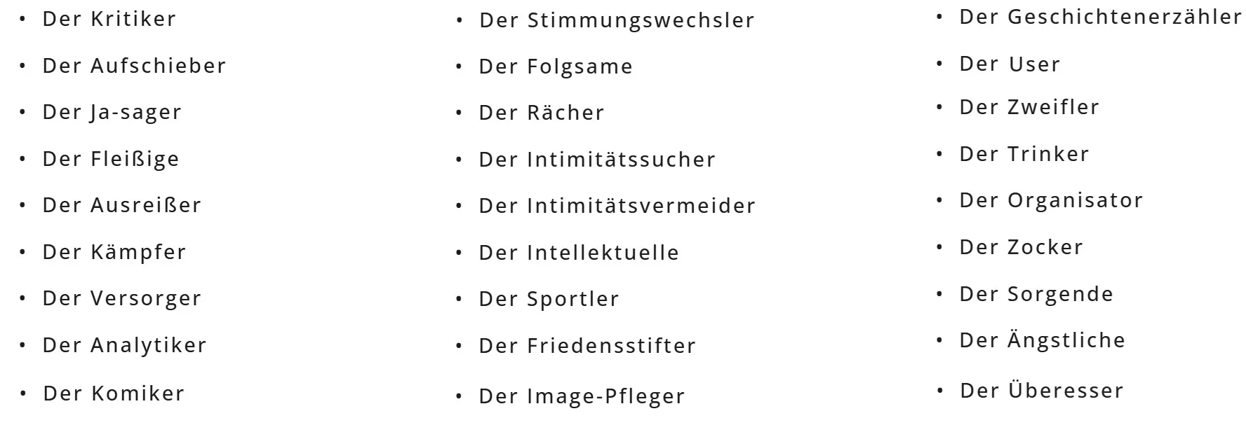 Haüfige Teile